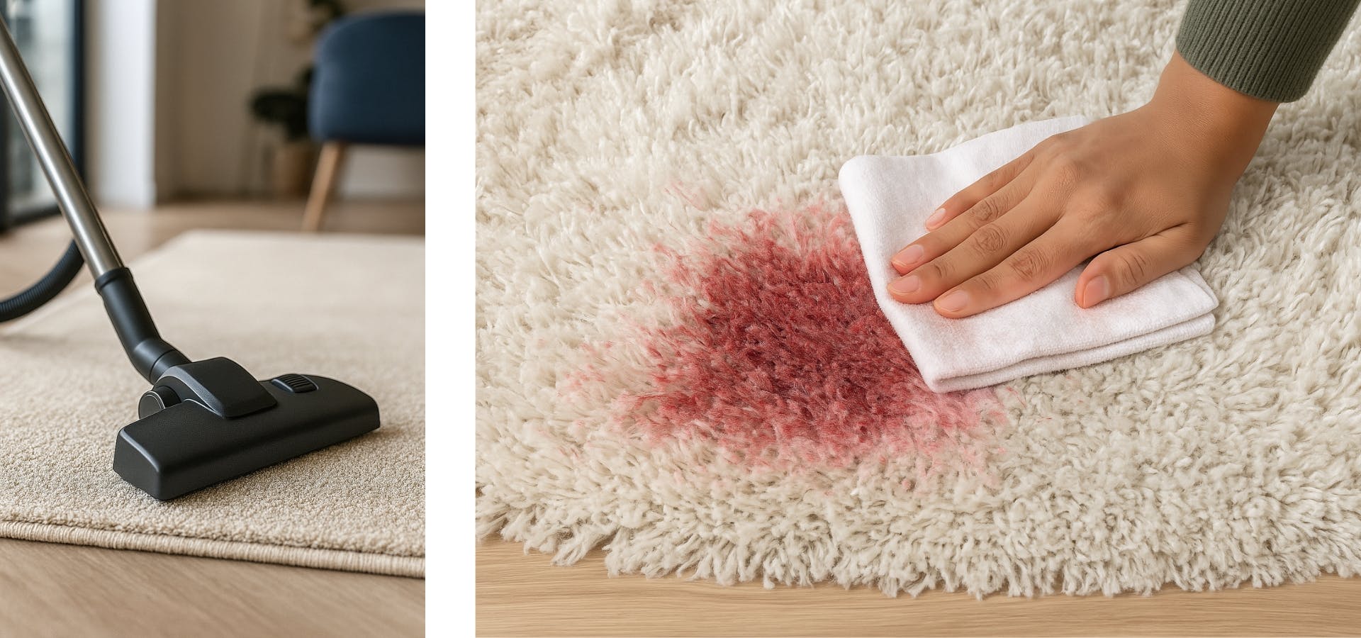 tapijt schoonmaken met waspoeder